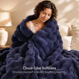 Smoofy Faux Rabbit Fur Throw… — Photo 2