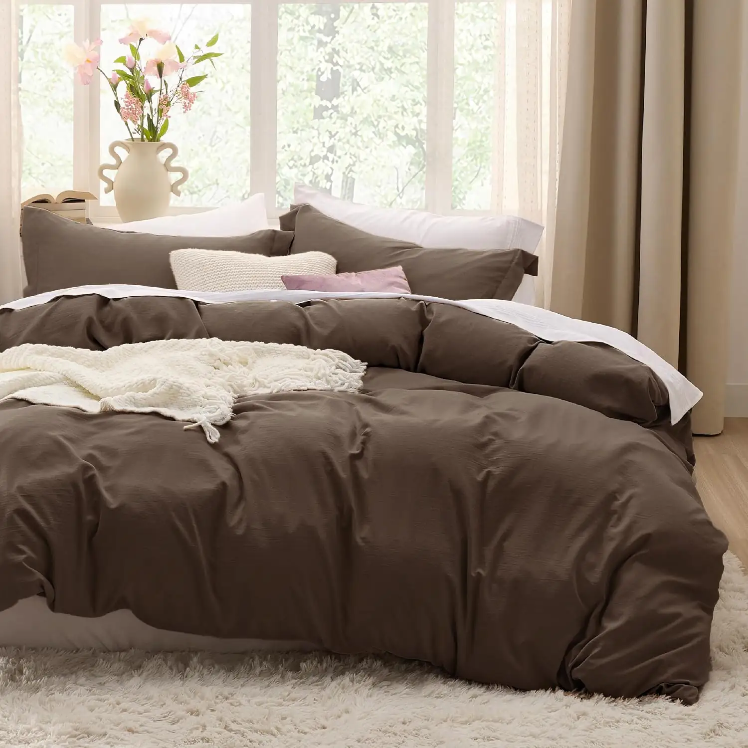 Bedsure Prewashed Duvet Cover Queen,… — Photo 1