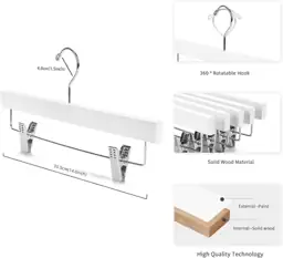 Nature Smile Wooden Pants Hangers,… — Photo 2