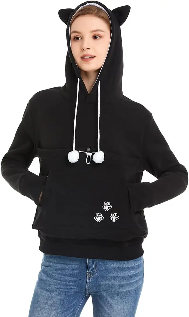 LINYUCHEN Cat Dog Pouch Hoodie… — Photo 1