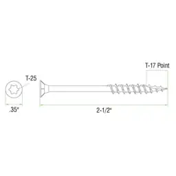 #9 x 2-1/2 in. Star Flat-Head Wood Deck Screws (25 lbs./1823 pcs ...