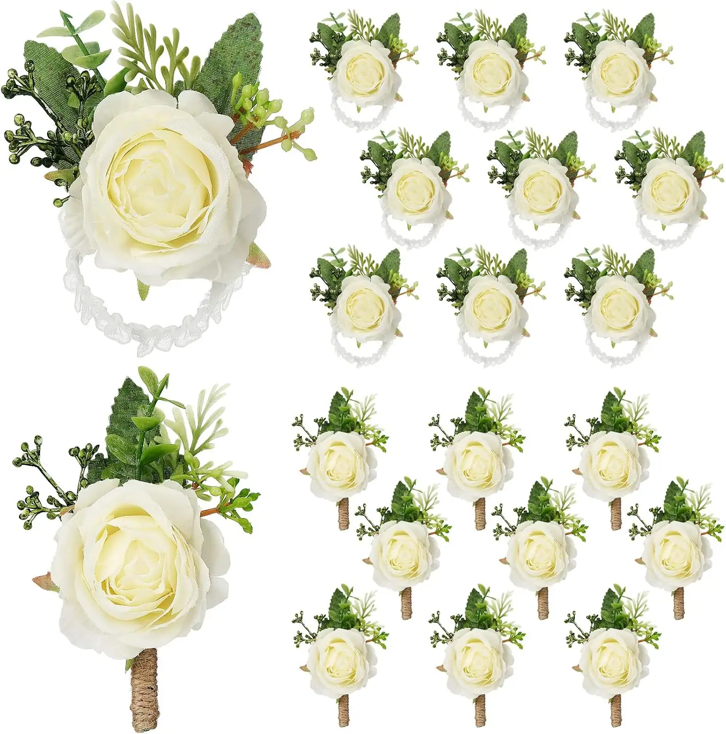 20 Pcs Rose Corsage and… — Photo 1