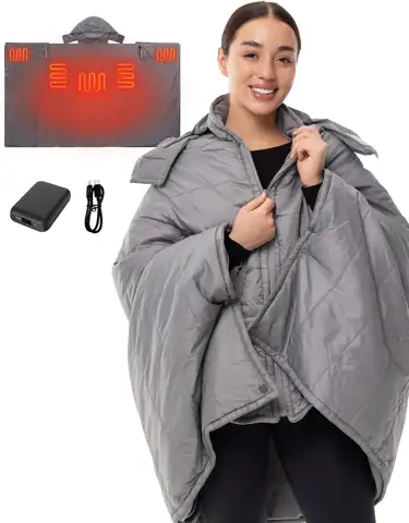 Battery-Operated Heated Blanket with Removable… — Photo 1