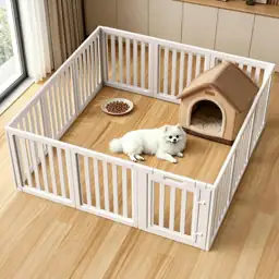 Dog Playpen Indoor,Puppy Playpen,White 23.6"… — Photo 1