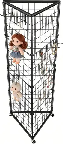 3-Sided Gridwall Stand with Wheels… — Photo 1