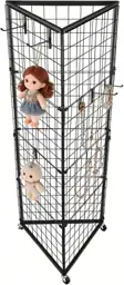 3-Sided Gridwall Stand with Wheels… — Photo 1