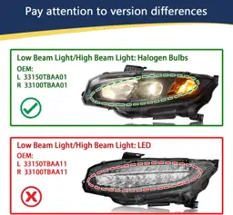 Pair Headlight Assembly Fit for… — Photo 2