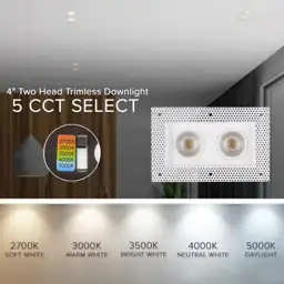 4 in. 2-Head Trimless LED… — Photo 2