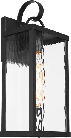 Outdoor Wall Light, Black Exterior… — Photo 1