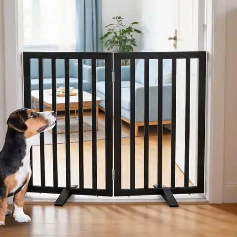 Dog Gate Freestanding Fence for… — Photo 1