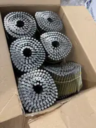 3-1/4 in. x 0.120 in. Galvanized Metal Coil Nails 2700 per Box ...