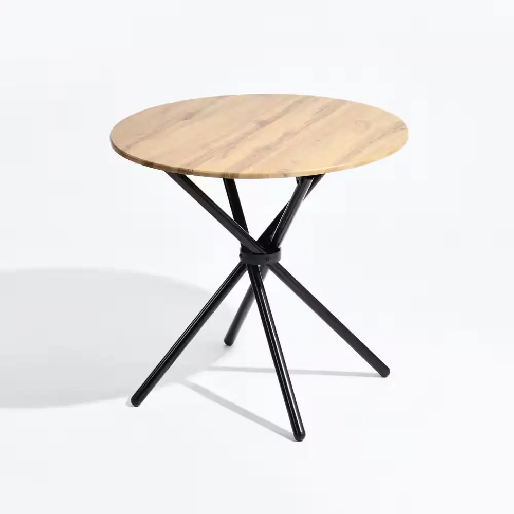 Fontana Industrial Round Wood Oak… — Photo 1