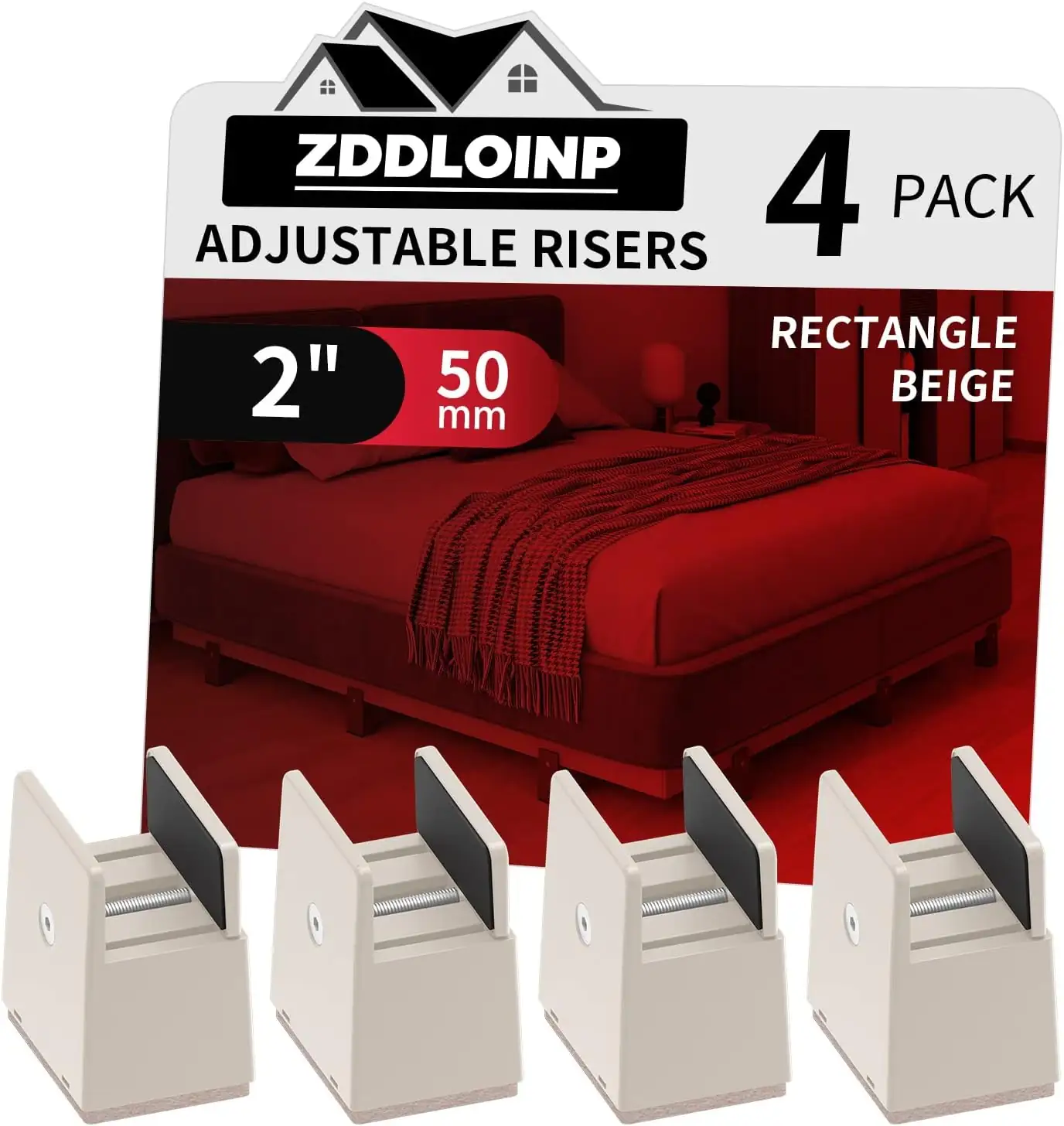 Bed Risers 2 Inch with… — Photo 1