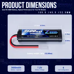 Zeee 7.2V NiMH Battery 3600mAh… — Photo 2