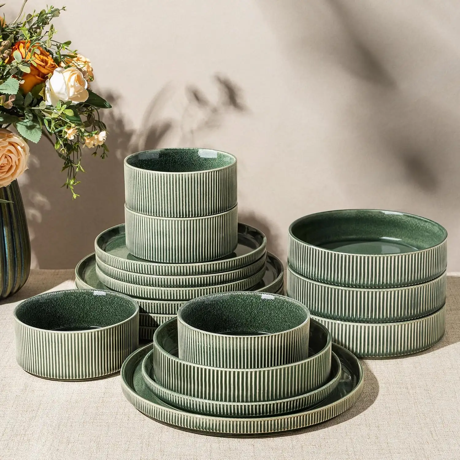 GBHOME Stoneware Dinnerware Sets for… — Photo 1