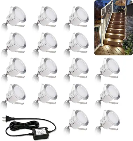 16-Pack Recessed LED Deck Light… — Photo 1