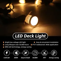 16-Pack Recessed LED Deck Light… — Photo 2