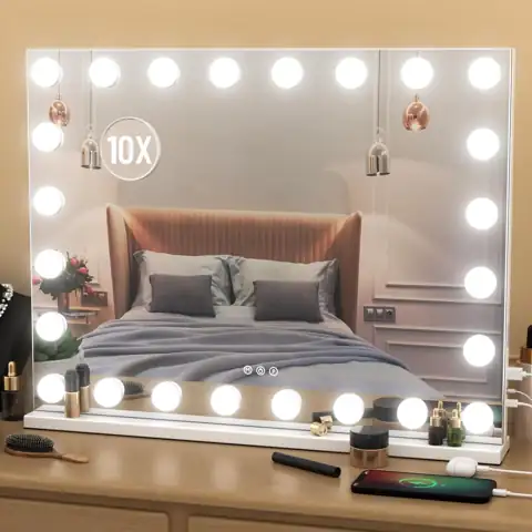 Vanity Mirror with Lights, 32x24,… — Photo 1
