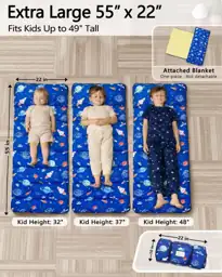Toddler Nap Mat with Pillow,… — Photo 2