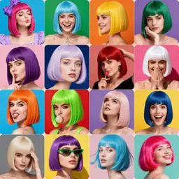 Colorful Bob Wig + Heart… — Photo 2