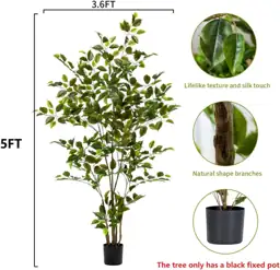 Artificial Ficus Tree Indoor 5ft,… — Photo 2
