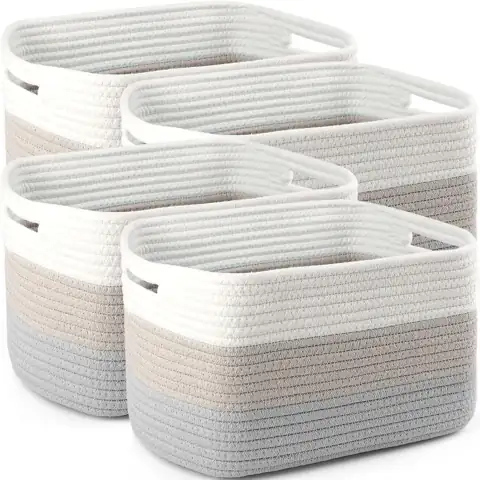 4 Pack Large Storage Baskets,… — Photo 1