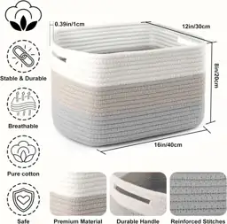 4 Pack Large Storage Baskets,… — Photo 2