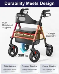 HOMLAND Foldable Rollator Walker for… — Photo 2