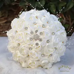 Bridal Round Bling Brooch Bouquet,… — Photo 2