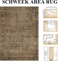 Schweek 4x6 Washable Area Rug… — Photo 2