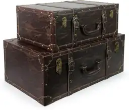 DreamsEden Vintage Wooden Storage Suitcase… — Photo 1