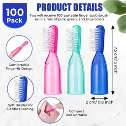 Mifoci 100 Pcs Finger Toothbrushes… — Photo 2