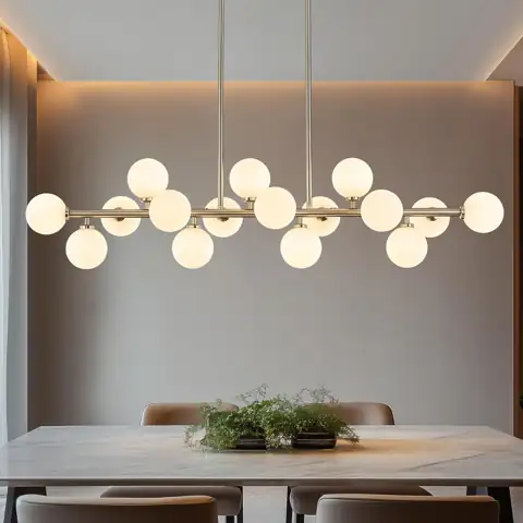 55" Globe Sputnik Linear Chandelier,… — Photo 1