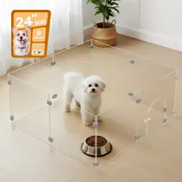 Clear Acrylic Dog Playpen with… — Photo 1