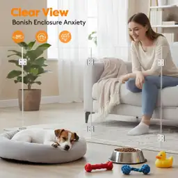 Clear Acrylic Dog Playpen with… — Photo 2