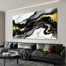 Black And Gold Abstract Wall… — Photo 1