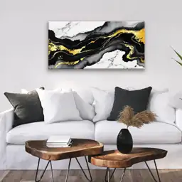 Black And Gold Abstract Wall… — Photo 2
