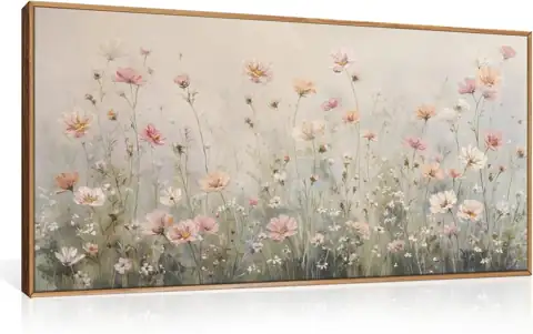 LHIUEM Watercolor Wildflower Framed Canvas… — Photo 1