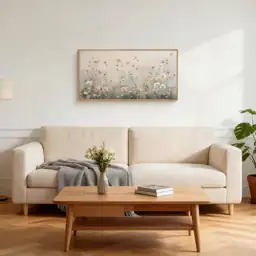 LHIUEM Watercolor Wildflower Framed Canvas… — Photo 2