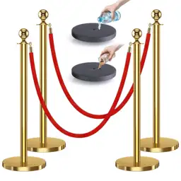 kaiyomi 4Pcs Stanchions and Velvet… — Photo 1