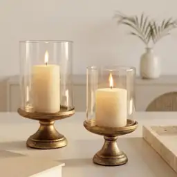 Hurricane Candle Holder with Glass… — Photo 1