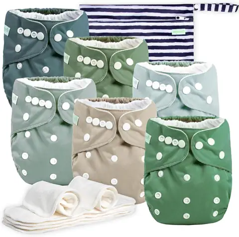 wegreeco Cloth Diapers 6 Pack… — Photo 1