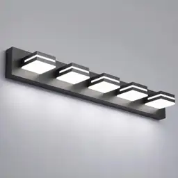 36" 5-Light Black Modern LED… — Photo 1
