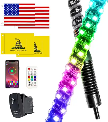 Autmens2PCS 3FT Whip Lights with… — Photo 1