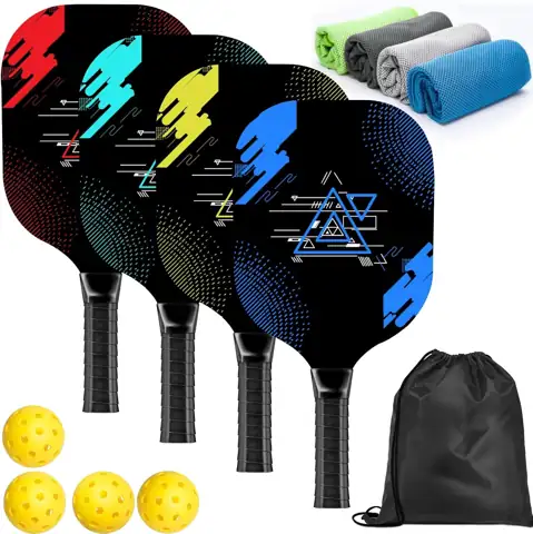 Wood Pickleball Paddles Set of… — Photo 1