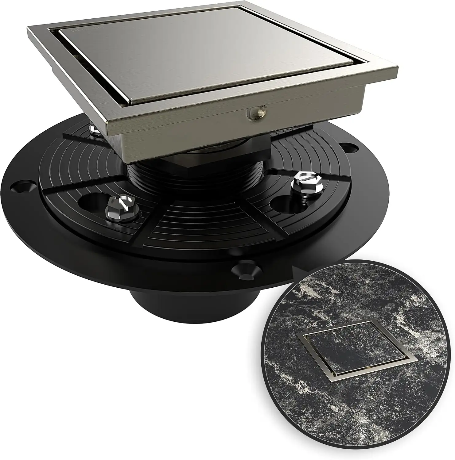 WEBANG 4-Inch Square Shower Drain… — Photo 1