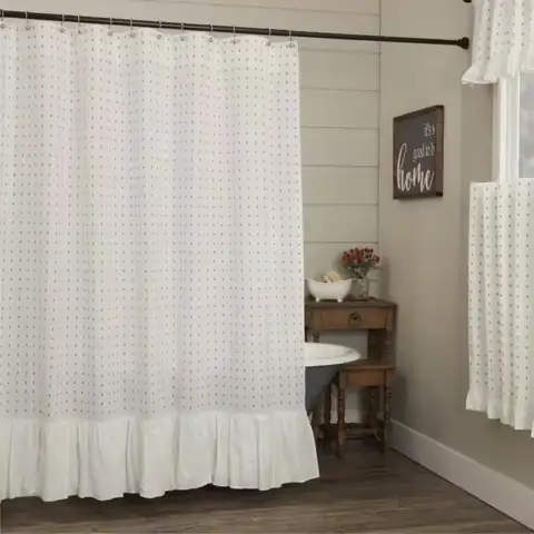 Abigail Ruffled Shower Curtain — Photo 1