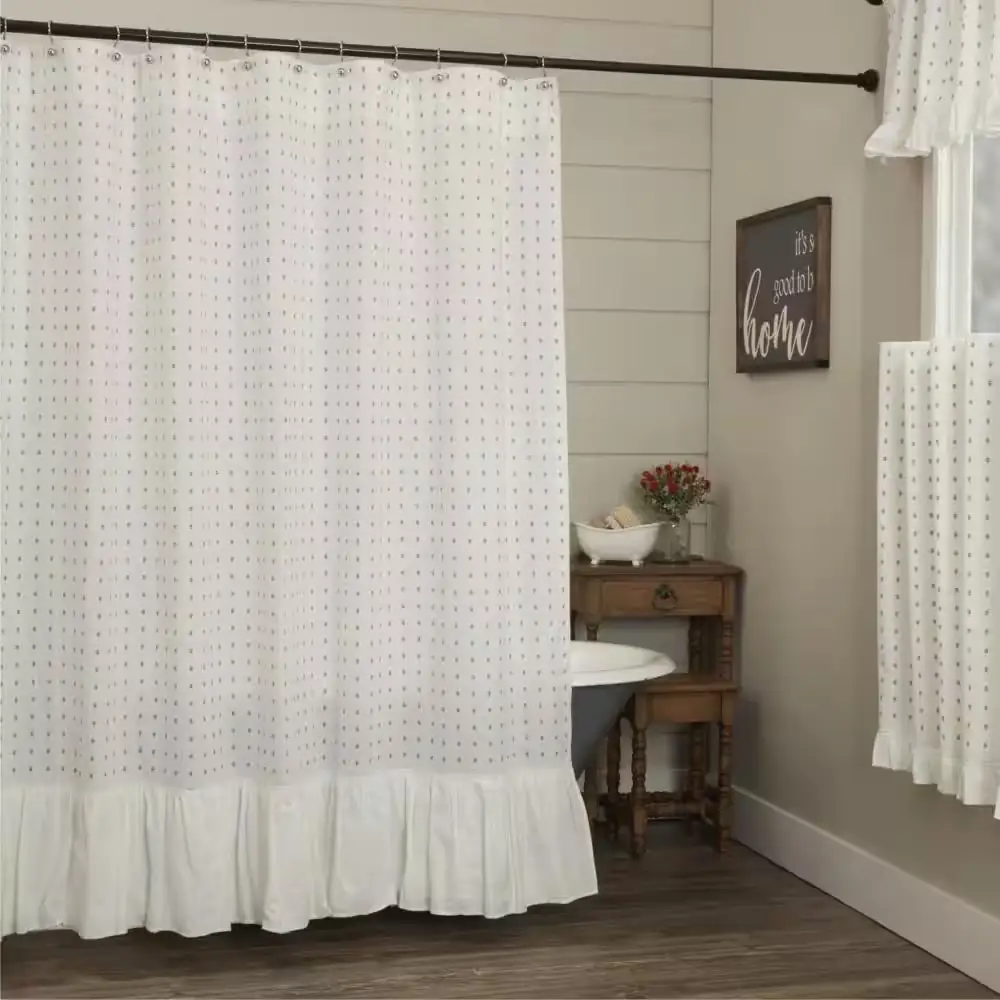 Abigail Ruffled Shower Curtain — Photo 1