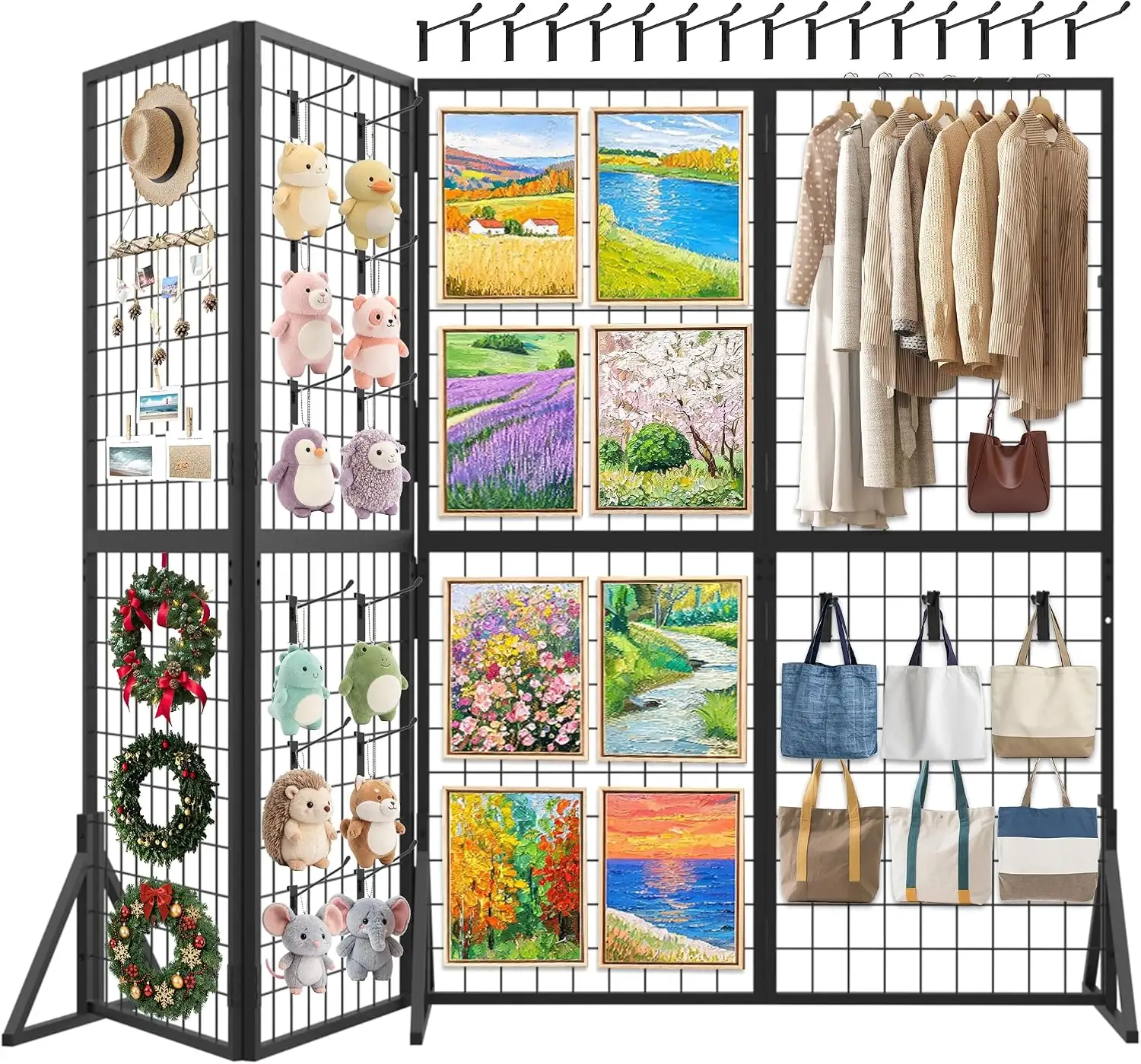 Foldable Grid Wall Display Stand… — Photo 1