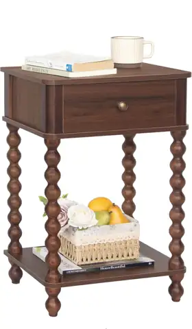 AWASEN Walnut Nightstand, Small End… — Photo 1